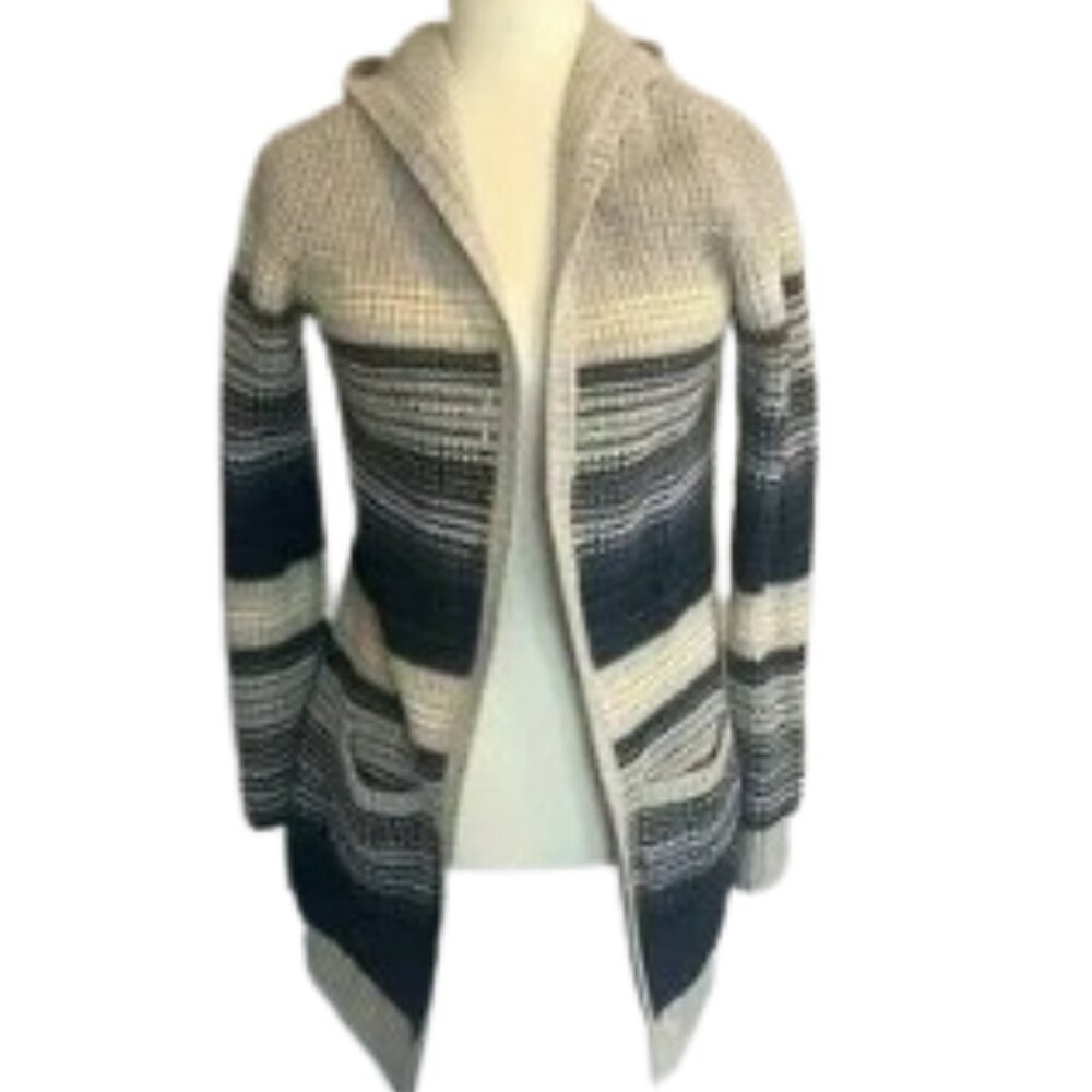 LL Bean Striped Hooded women’s Cardigan